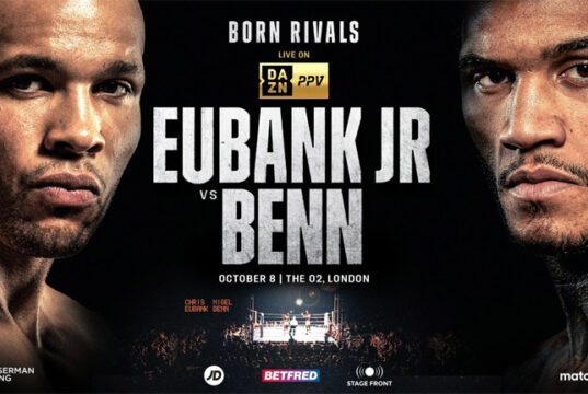 Chris Eubank Jr will face Conor Benn at the O2 Arena on October 8, live on DAZN pay-per-view Photo Credit: Matchroom Boxing