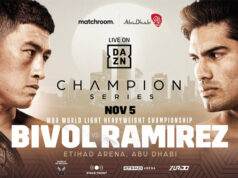 Dmitry Bivol will defend his WBA 'super' light heavyweight world title against Gilberto Ramirez on November 5 in Abu Dhabi Photo Credit: Matchroom Boxing