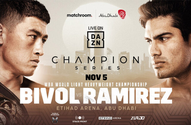 Dmitry Bivol will defend his WBA 'super' light heavyweight world title against Gilberto Ramirez on November 5 in Abu Dhabi Photo Credit: Matchroom Boxing