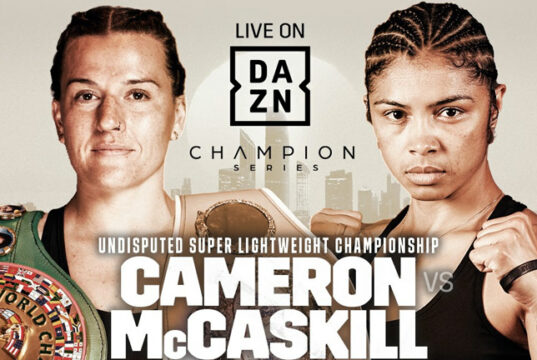 Chantelle Cameron clashes with Jessica McCaskill for the undisputed super lightweight championship on November 5 in Abu Dhabi Photo Credit: Matchroom Boxing