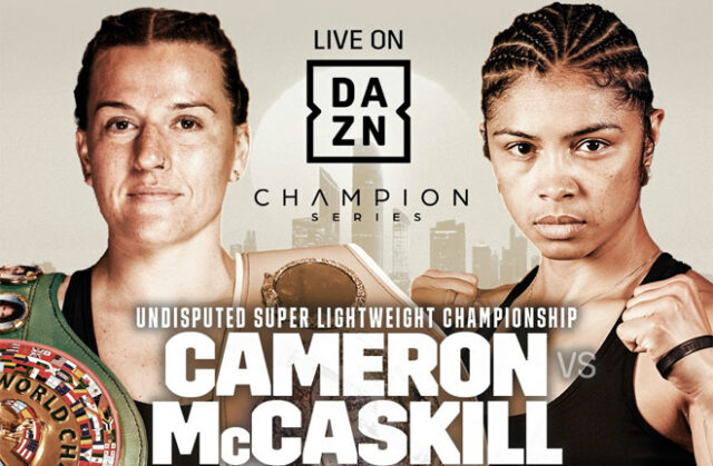 Chantelle Cameron clashes with Jessica McCaskill for the undisputed super lightweight championship on November 5 in Abu Dhabi Photo Credit: Matchroom Boxing