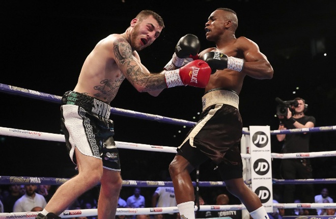 Mwakinyo stunned Eggington in two rounds in 2018 Photo Credit: Lawrence Lustig