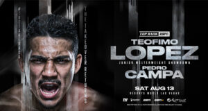 Teofimo Lopez faces Pedro Campa in his first bout at super lightweight on Saturday in Las Vegas Photo Credit: Top Rank Boxing