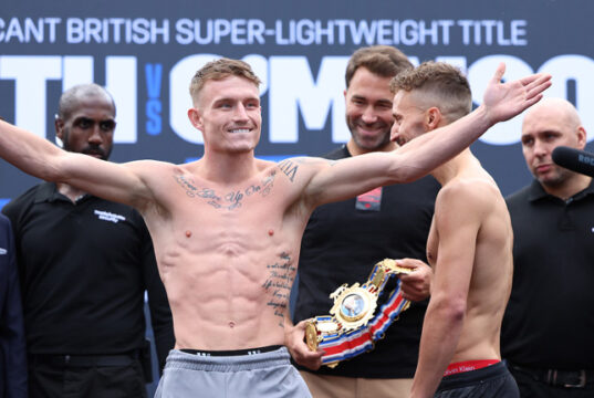 Dalton Smith believes he will become a bonafide contender at super lightweight should he beat Sam O'maison on Saturday Photo Credit: Mark Robinson/Matchroom Boxing