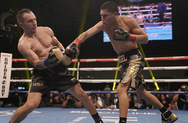 Ortiz Jr fights for the first time since beating Kavaliauskas last August Photo Credit: Golden Boy Promotions/Kevin Estrada