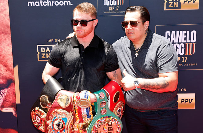 Canelo puts his undisputed super middleweight titles on the line against Golovkin Photo Credit: Michael Owens/Matchroom