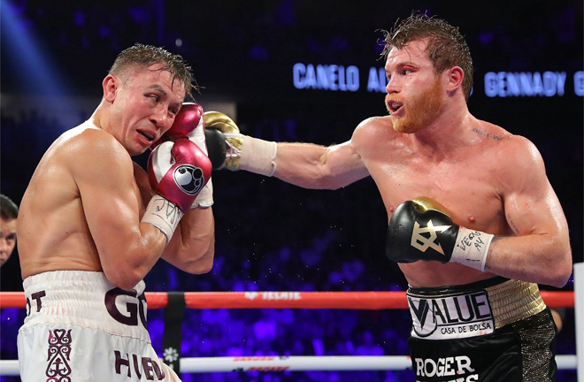 Canelo and Golovkin meet four years on from their second outing Photo Credit: Tom Hogan / Hogan Photos / Golden Boy Promotions