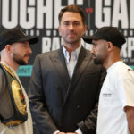 Hughes and Galahad came face-to-face at Thursday’s press conference Photo Credit: Mark Robinson/Matchroom Boxing
