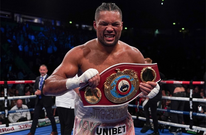 Joyce secured the WBO interim heavyweight title with victory over Parker Photo Credit: Queensberry Promotions