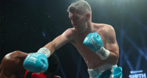 Liam Smith got a 4th round knockout of Hassan Mwakinyou in his return to home city of Liverpool. Photo Credit: Boxxer.