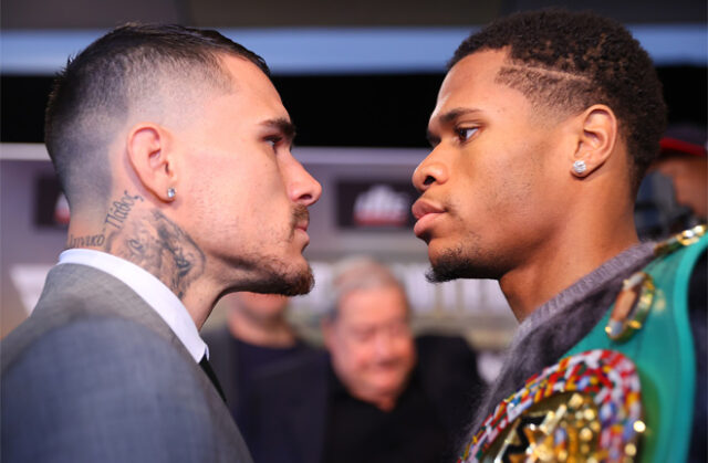 Devin Haney faces George Kambosos Jr in a rematch in Melbourne Photo Credit: Mikey Williams/Top Rank via Getty Images