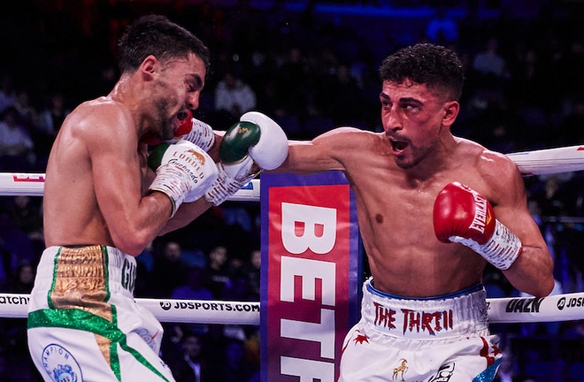 Gill roared back to knock out Guerfi in February Photo Credit: Mark Robinson/Matchroom Boxing