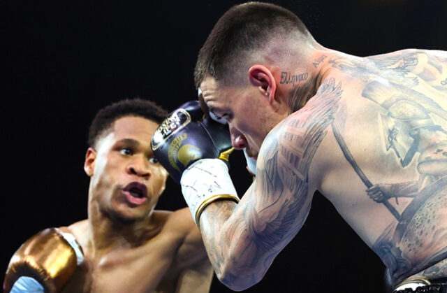 Devin Haney put on another masterclass down under against George Kambosos Jr as he retains his undisputed lightweight titles. Photo Credit: Top Rank Boxing. Devin Haney put on another masterclass down under against George Kambosos Jr as he retains his undisputed lightweight titles. Photo Credit: Top Rank Boxing.