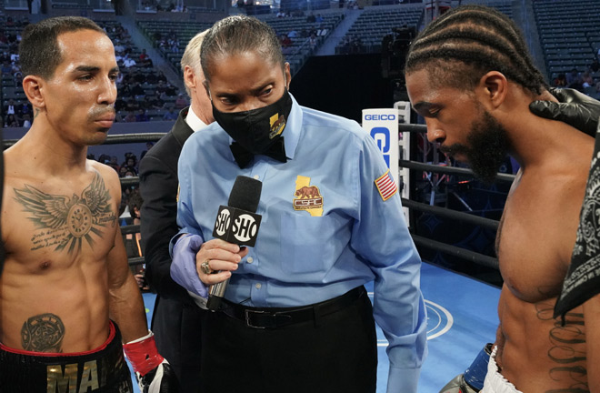 Russell and Rodriguez meet in a rematch Photo Credit: Sean Michael Ham/ Premier Boxing Champions