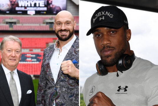 Frank Warren has revealed that he lost a £10k bet with Tyson Fury during talks to fight Anthony Joshua Photo Credit: Queensberry Promotions/Mark Robinson/Matchroom Boxing