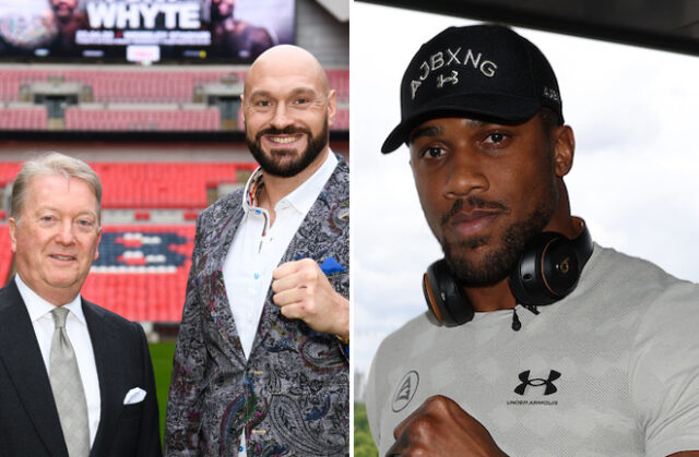 Frank Warren has revealed that he lost a £10k bet with Tyson Fury during talks to fight Anthony Joshua Photo Credit: Queensberry Promotions/Mark Robinson/Matchroom Boxing