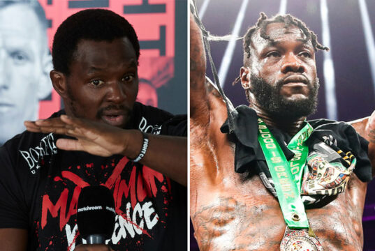 Dillian Whyte says Deontay Wilder is not keen on fighting him Photo Credit: Mark Robinson/Matchroom Boxing/Stephanie Trapp/TGB Promotions