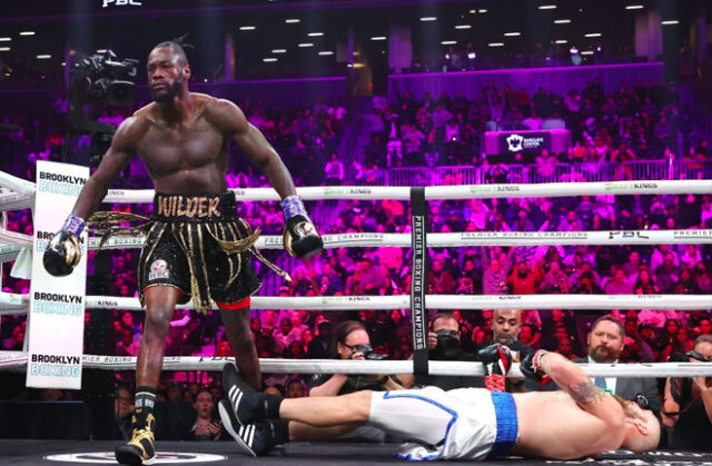 Deontay Wilder re-announced himself to the heavyweight division with a stunning first round knockout win over Robert Helenius.