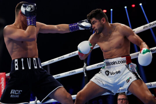 Dmitry Bivol puts a masterclass off to see of Gilberto Ramirez. Photo Credit: Matchroom Boxing