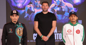 Juan Estrada and Roman 'Chocolatito' Gonzalez face each other for a third time in Arizona on Saturday Photo Credit: Ed Mulholland/Matchroom