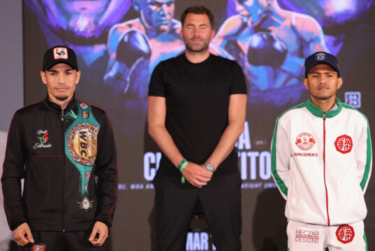 Juan Estrada and Roman 'Chocolatito' Gonzalez face each other for a third time in Arizona on Saturday Photo Credit: Ed Mulholland/Matchroom