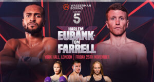 Harlem Eubank headlines Friday's Wasserman bill at York Hall against Tom Farrell Photo Credit: Wasserman Boxing