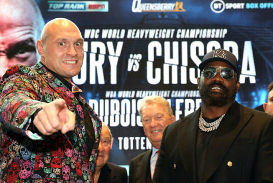 Tyson Fury defends his WBC heavyweight world title against Derek Chisora in a trilogy clash on Saturday at the Tottenham Hotspur Stadium Photo Credit: Mark Robinson/Top Rank Inc via Getty Images