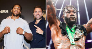 Eddie Hearn is eyeing a future fight between Anthony Joshua and Deontay Wilder Photo Credit: Mark Robinson/Matchroom Boxing/Stephanie Trapp/TGB Promotions