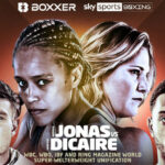 Natasha Jonas and Marie-Eve Dicaire meet in a 154lb world title unification on Saturday in Manchester Photo Credit: BOXXER