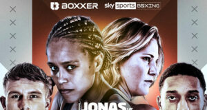 Natasha Jonas and Marie-Eve Dicaire meet in a 154lb world title unification on Saturday in Manchester Photo Credit: BOXXER