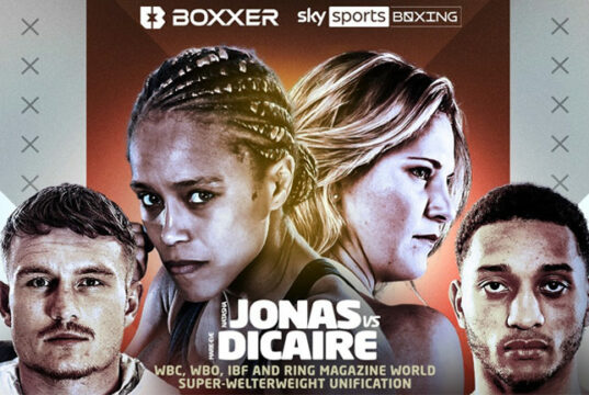 Natasha Jonas and Marie-Eve Dicaire meet in a 154lb world title unification on Saturday in Manchester Photo Credit: BOXXER