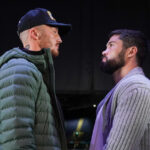 Parker and Ryder face-to-face at the first press conference Photo Credit: Queensberry Promotions