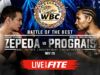 Jose Zepeda faces Regis Prograis for the vacant WBC super lightweight crown in California on Saturday Photo Credit: FITE