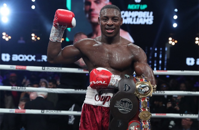 Azeez stopped Fielding to retain his British light heavyweight title and claimed the Commonwealth crown Photo Credit: Lawrence Lustig/BOXXER