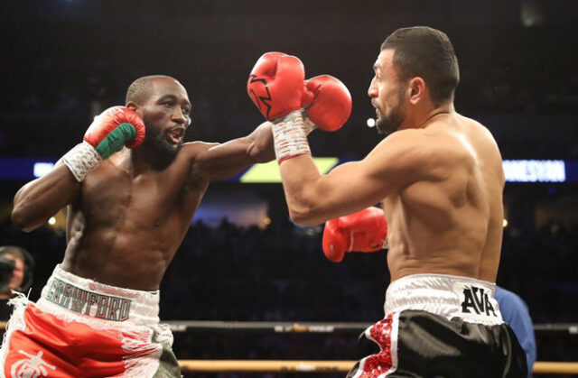 Terence Crawford knocked out David Avanesyan in the sixth round in Omaha Photo Credit: Tom Hogan/BLK Prime