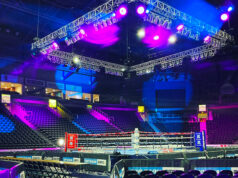 Michael Conlan knocked out Karim Guerfi at the SSE Arena in Belfast this evening in the first round. Photo Credit: @CruelJohno Twitter