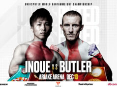 Naoya Inoue faces fellow world champion Paul Butler for the undisputed bantamweight crown in Tokyo on Tuesday Photo Credit: Probellum