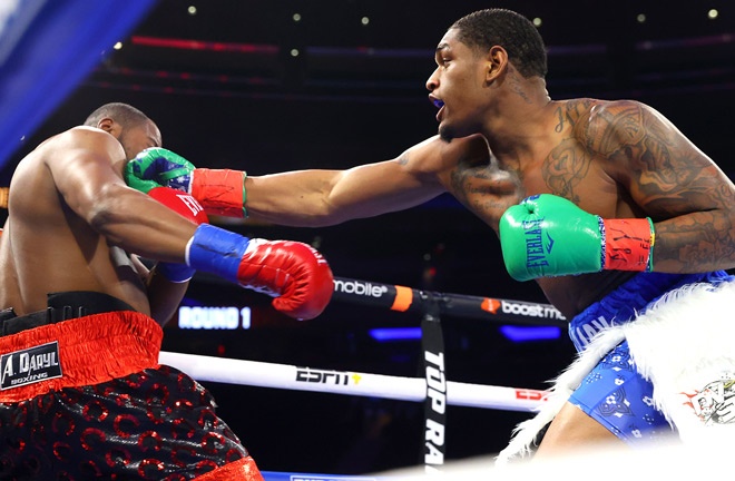 Anderson stopped Forrest in two rounds to remain perfect Photo Credit: Mikey Williams / Top Rank via Getty Images