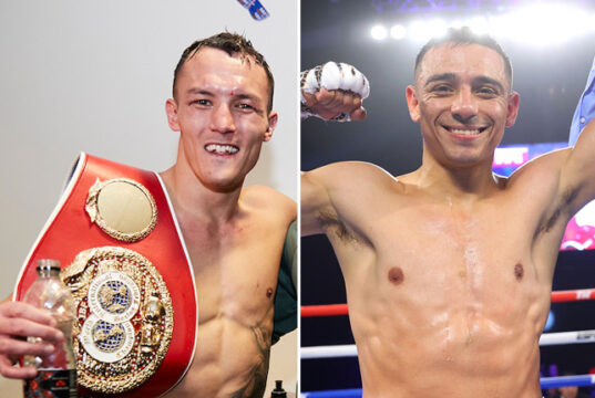 Josh Warrington defends his IBF featherweight world title against Luis Alberto Lopez in Leeds on Saturday Photo Credit: Mark Robinson/Matchroom Boxing/Mikey Williams / Top Rank via Getty Images