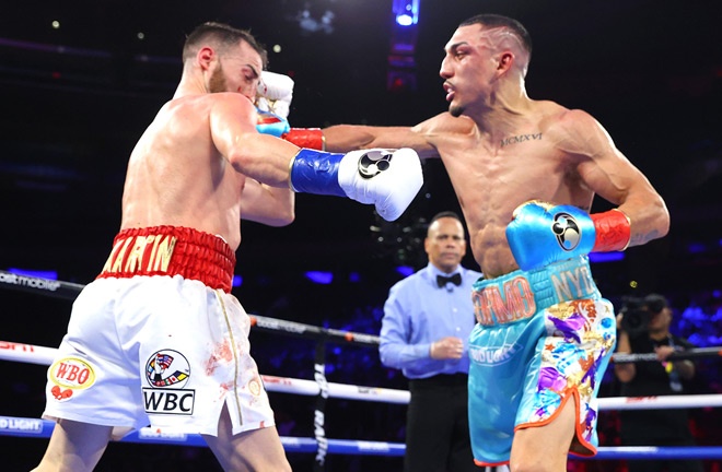 Teofimo Lopez survived a knockdown to beat Sandor Martin by split decision at Madison Square Garden Photo Credit: Mikey Williams / Top Rank via Getty Images