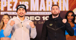 Teofimo Lopez faces Sandor Martin at Madison Square Garden on Saturday Photo Credit: Mikey Williams/Top Rank via Getty Images