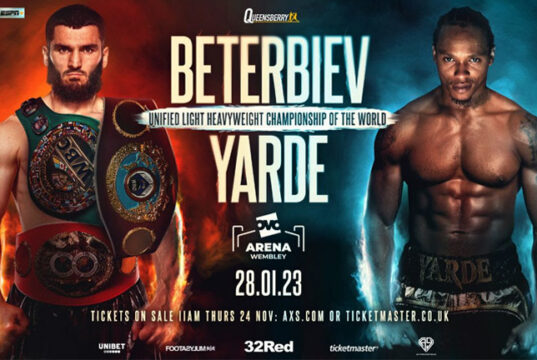 Artur Beterbiev is set to defend his unified world light heavyweight titles against Anthony Yarde in London on Saturday Photo Credit: Top Rank Boxing