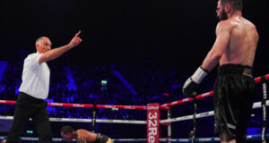 Artur Beterbiev continued his KO streak, stopping a brave Anthony Yarde in the 8th Round at the OVO Arena in Wembley to retains his WBC, WBO and IBF Light Heavyweight World Titles. Photo Credit: Queensberry Promotions / Frank Warren.