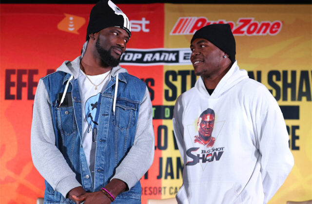 Efe Ajagba faces Stephan Shaw in a heavyweight clash in Verona on Saturday Photo Credit: Mikey Williams/Top Rank via Getty Images
