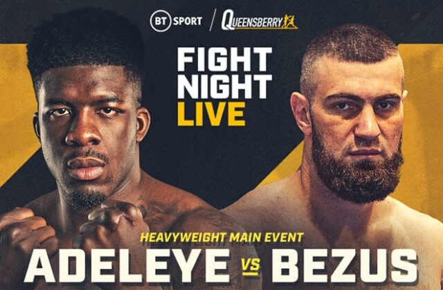 David Adeleye faces Dmytro Bezus for the vacant WBO European heavyweight crown at York Hall on Friday, live on BT Sport Photo Credit: Queensberry Promotions