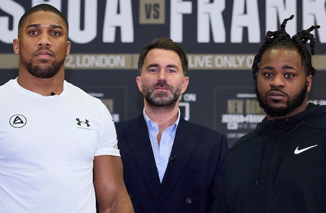 Joshua faces Franklin at the O2 Arena on April 1 Photo Credit: Mark Robinson/Matchroom Boxing