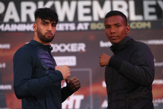 Adam Azim faces unbeaten Nicaraguan Santos Reyes at the OVO Arena, Wembley on Saturday Photo Credit: BOXXER/Lawrence Lustig