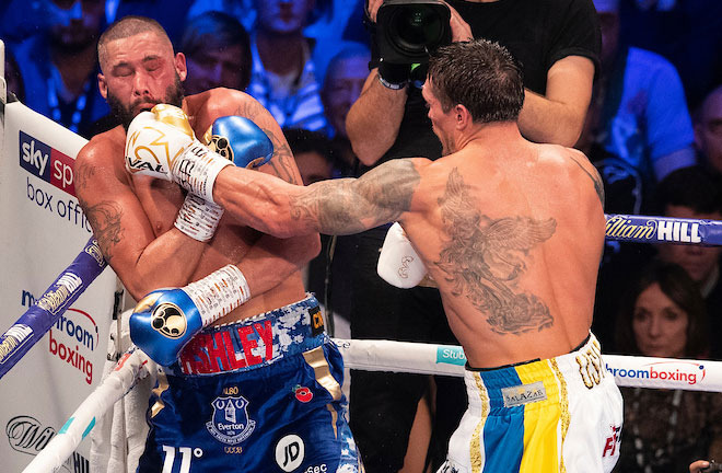 Usyk stopped Bellew in 2018 Photo Credit: Mark Robinson/Matchroom Boxing