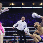 Cully dropped and stopped Flores in the second round Photo Credit: Mark Robinson/Matchroom Boxing