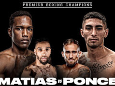 Subriel Matias takes on Jeremias Ponce for the vacant IBF super lightweight world title in Minnesota on Saturday Photo Credit: Premier Boxing Champions